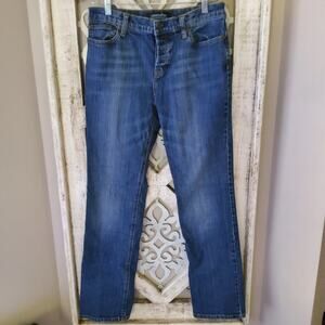 London Jean Women's Straight Leg Button Fly Denim Jeans